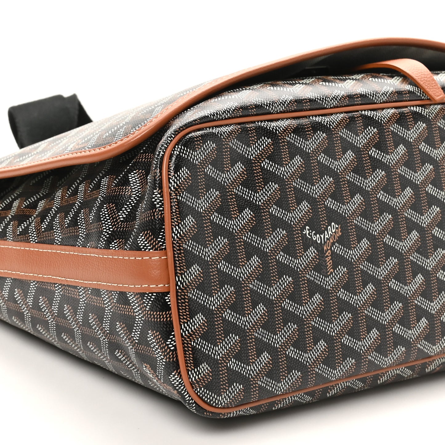 Goyardine Capetien Messenger Bag Black Gold