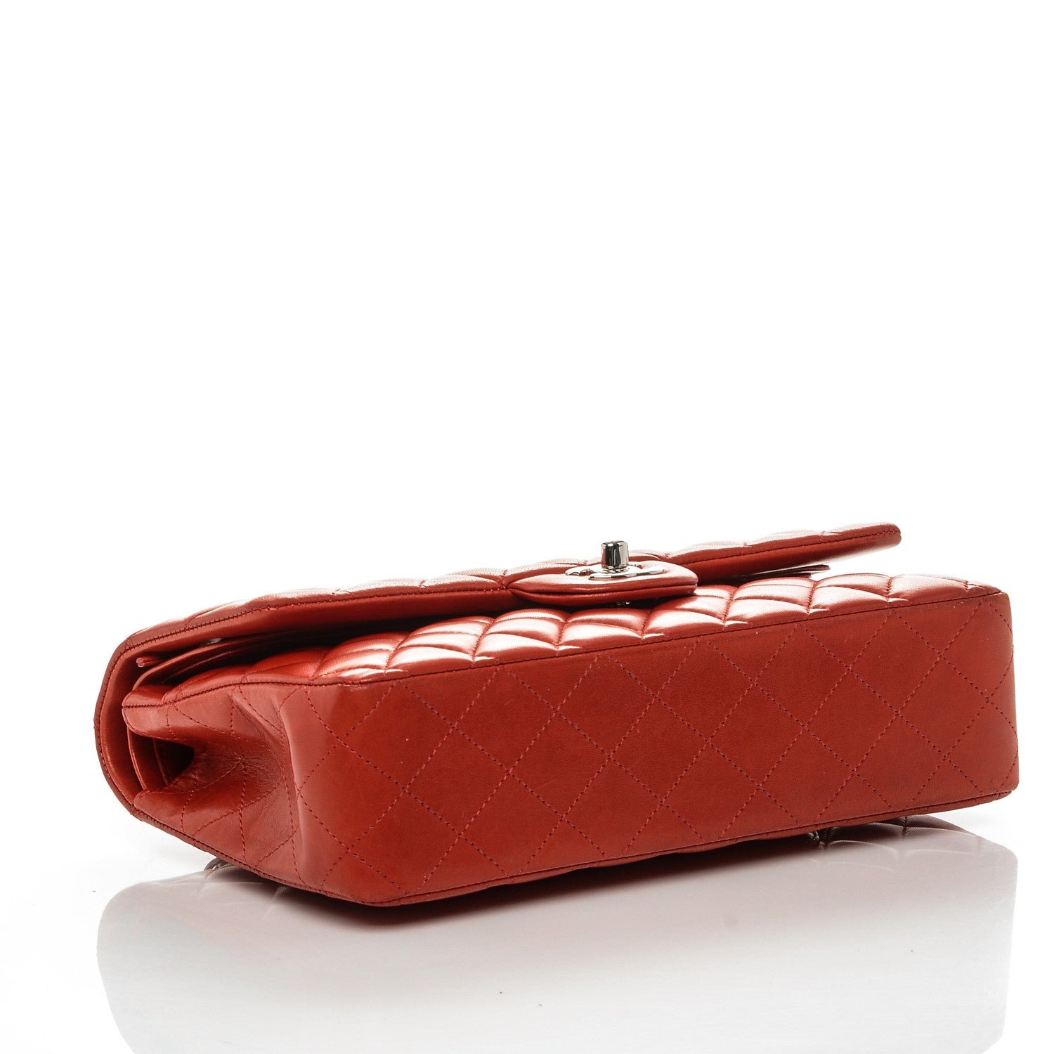 Chanel Lambskin Quilted Medium Double Flap Red 4 of 7