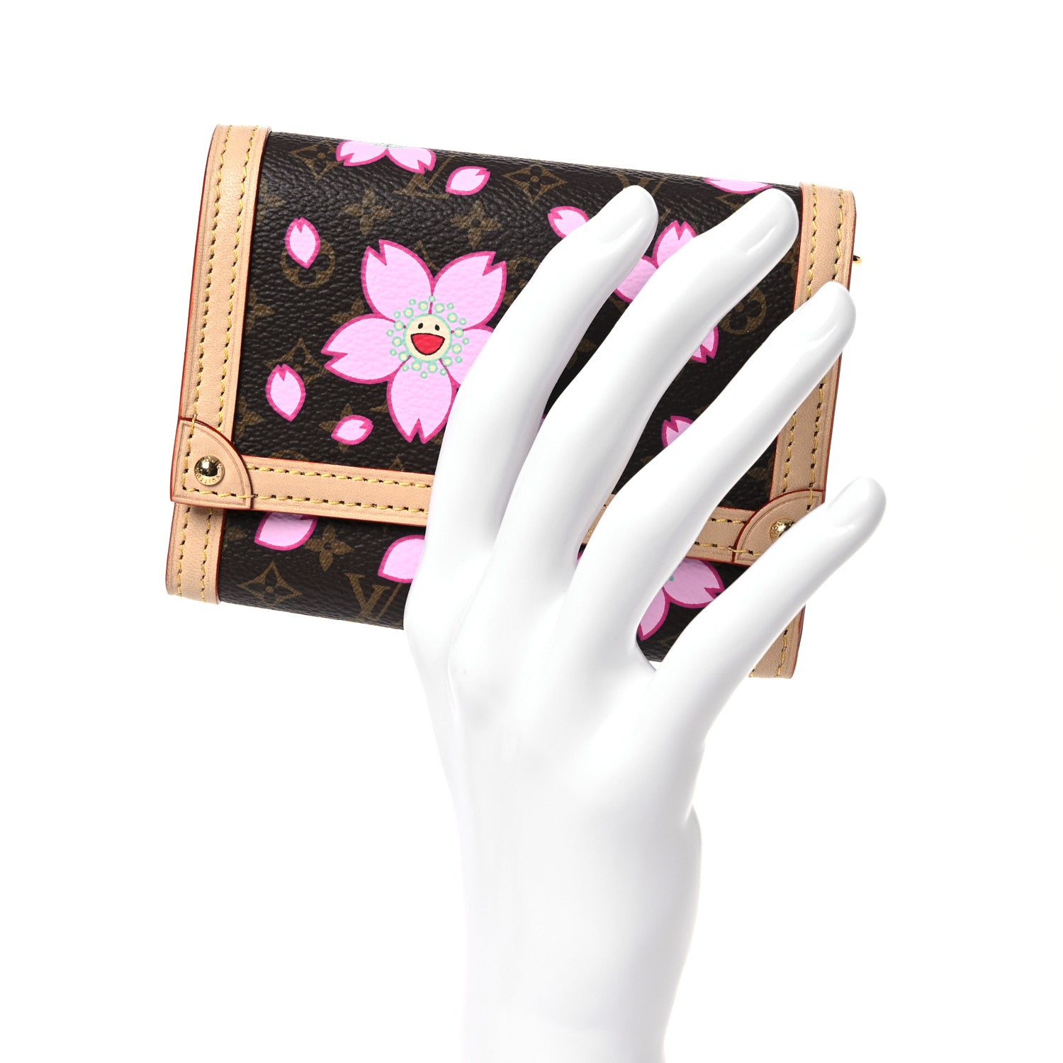 Louis Vuitton LV X TM Monogram Cherry Blossom Victorine Wallet Sakura Brown 2 of 10