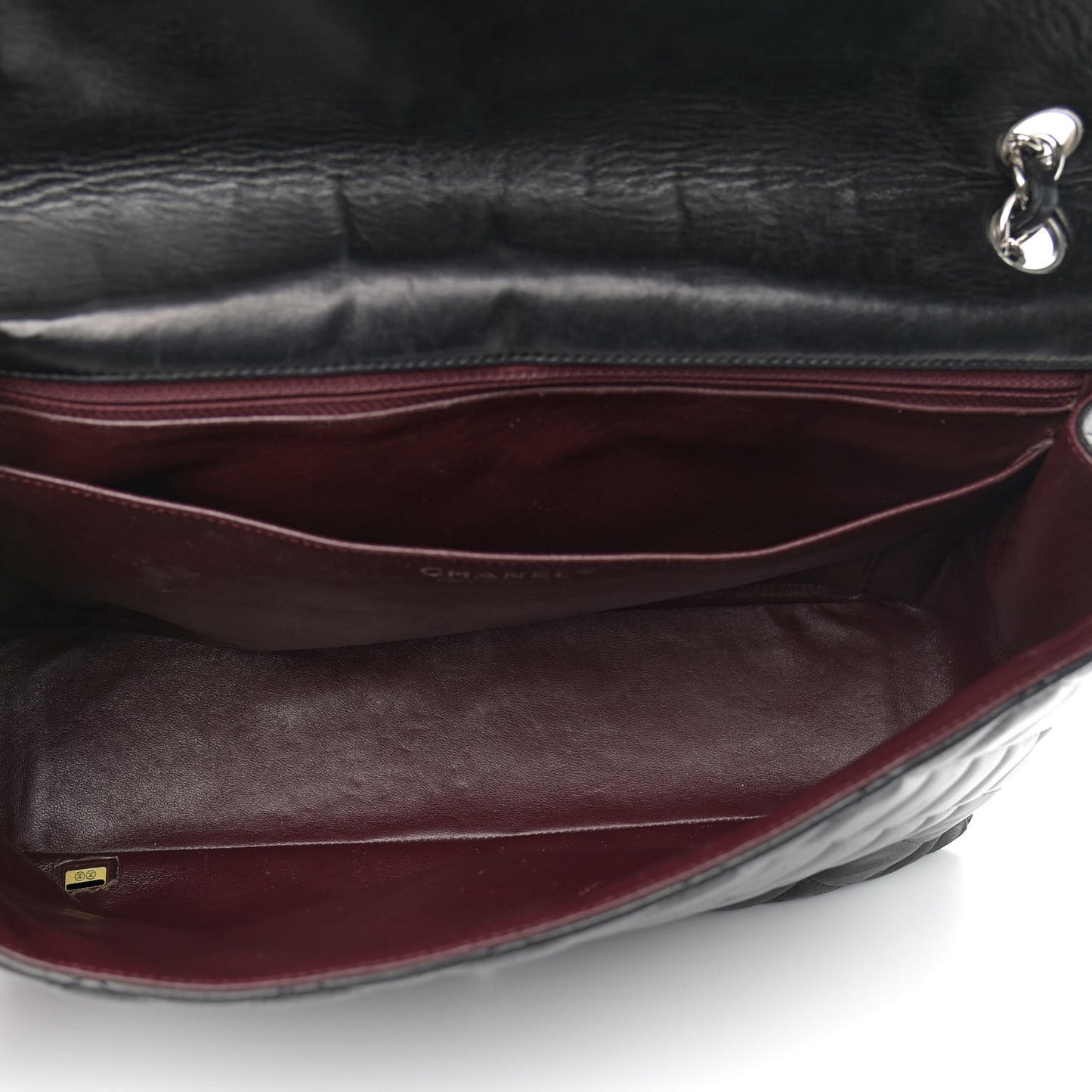 Lambskin Quilted Maxi Single Flap Black