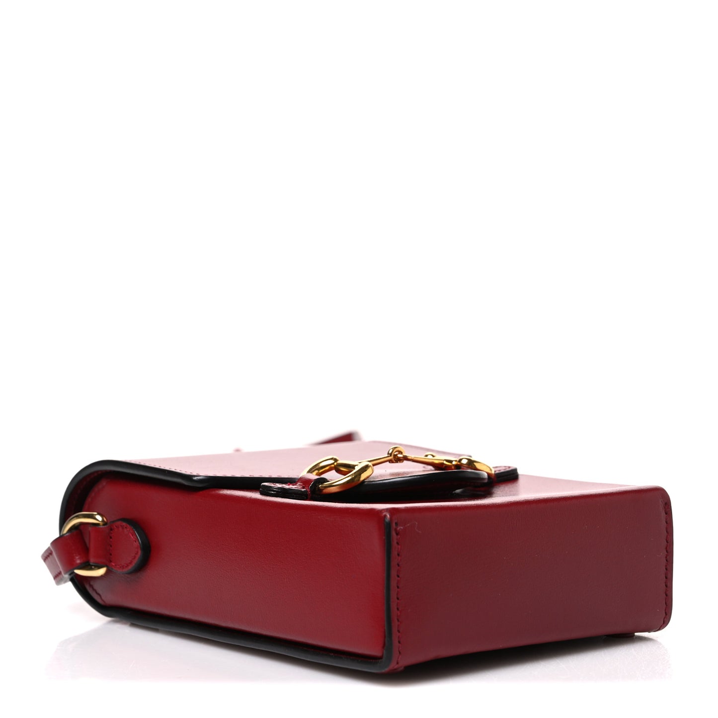 Boarded Plutone Calfskin Mini Horsebit 1955 Crossbody Bag New Cherry Red
