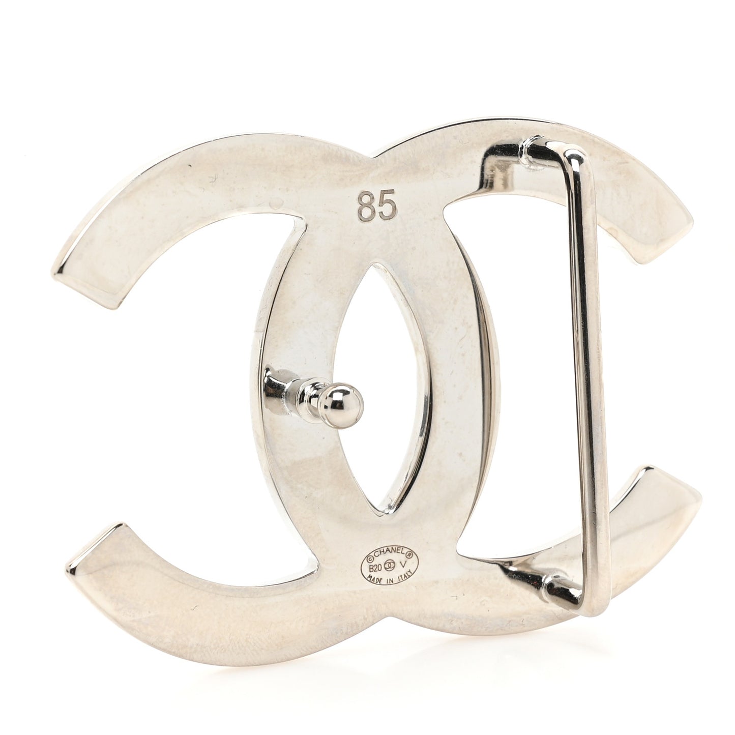 Patent Calfskin CC Reversible Belt 85 34 Black White