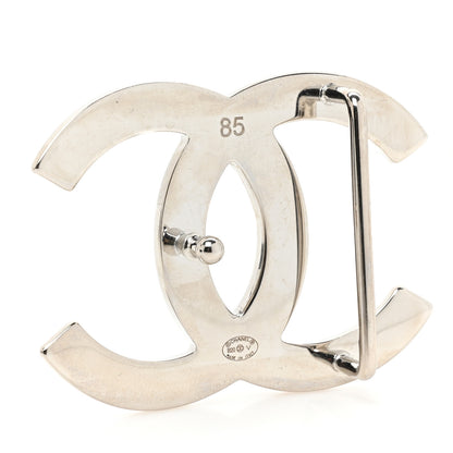 Chanel Patent Calfskin CC Reversible Belt 85 34 Black White 9 of 10