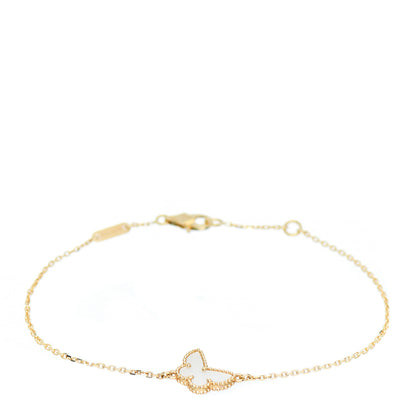Van Cleef & Arpels 18K Yellow Gold Mother of Pearl Sweet Alhambra Butterfly Bracelet 1 of 5