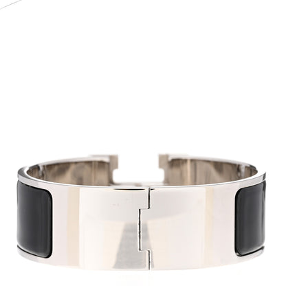 Hermes Enamel Wide Clic Clac H Bracelet PM Black 3 of 5