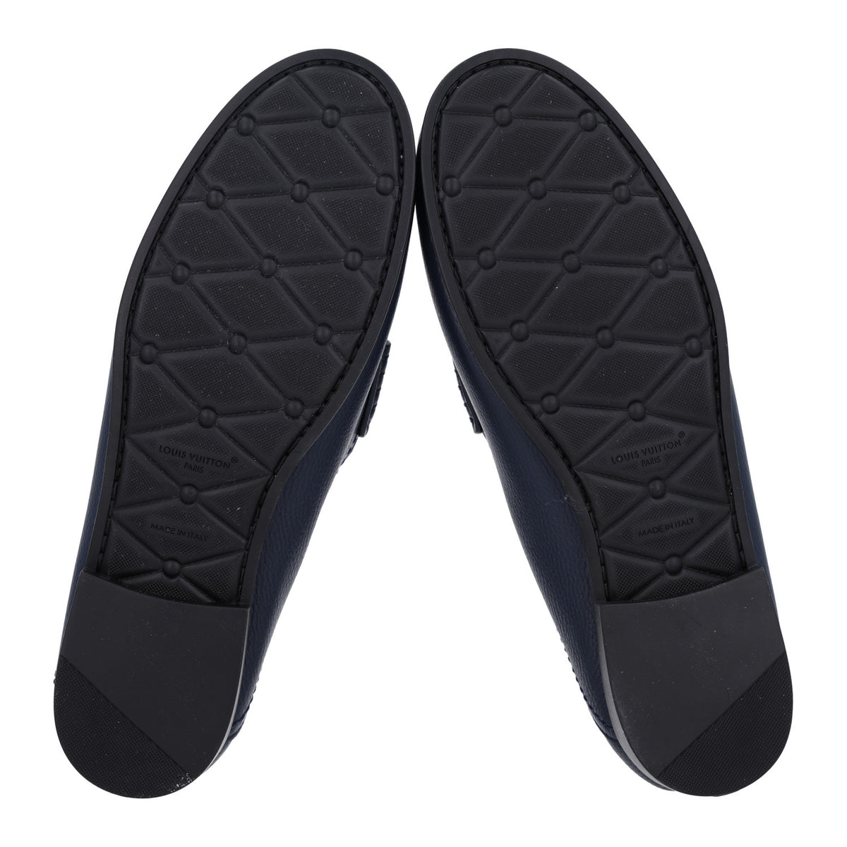 Louis Vuitton Grained Calfskin Ivy Loafers 40.5 Navy Blue 7 of 10