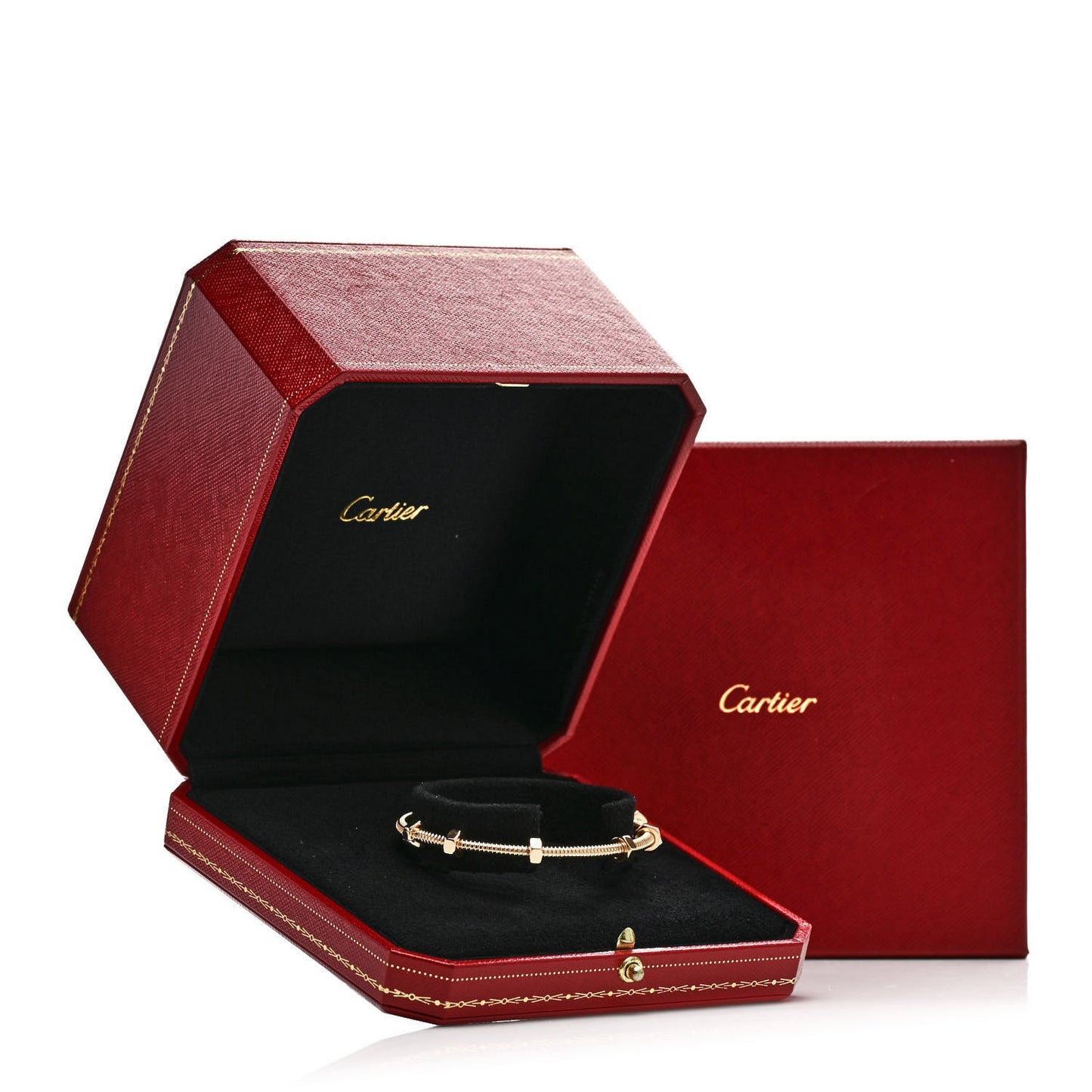 18K Pink Gold Ecrou de Cartier Bracelet 17