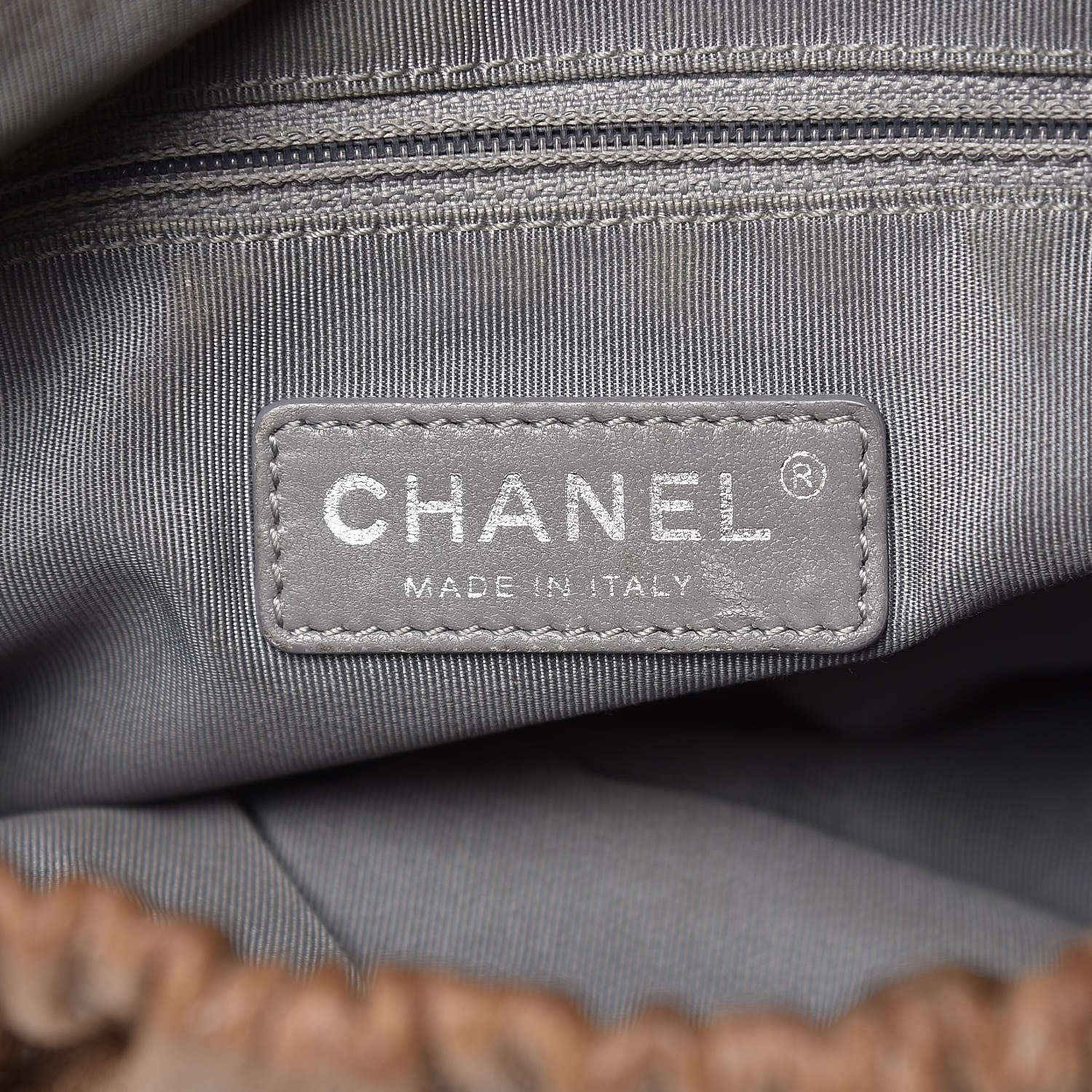 Chanel Grained Calfskin Quilted Maxi Elastic Flap Taupe 6 of 14