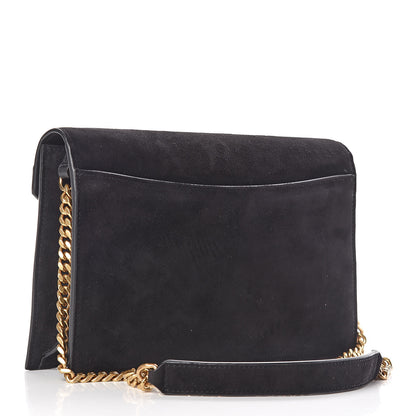 Saint Laurent Suede Calfskin Monogram Le Sept Chain Bag Black 3 of 11