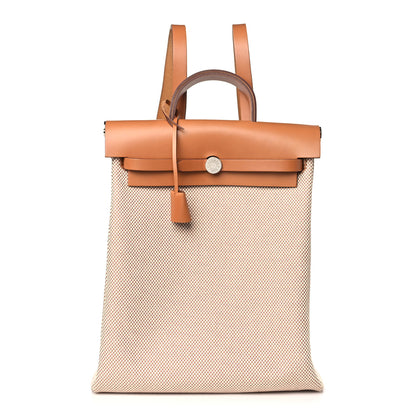 Hermes Vache Hunter Criss Viking Herbag a Dos Retourne Backpack Ecru Beige Naturel 1 of 12