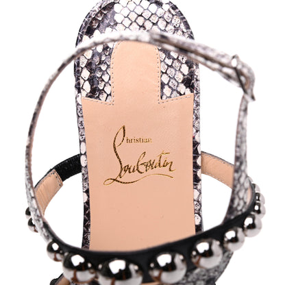 Christian Louboutin Nappa Watersnake Print Galeria Flat Sandals 39.5 Black 7 of 7
