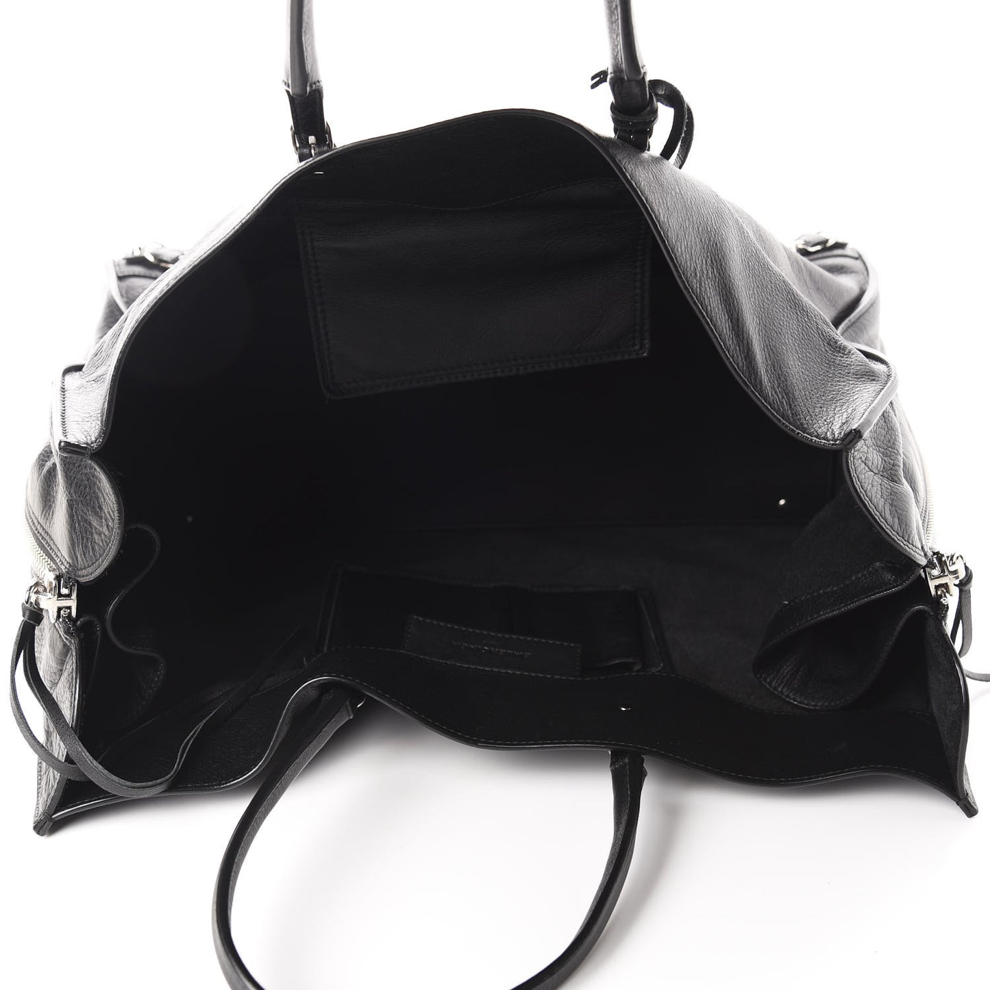 Supple Calfskin Papier A4 Zip Around Tote Black