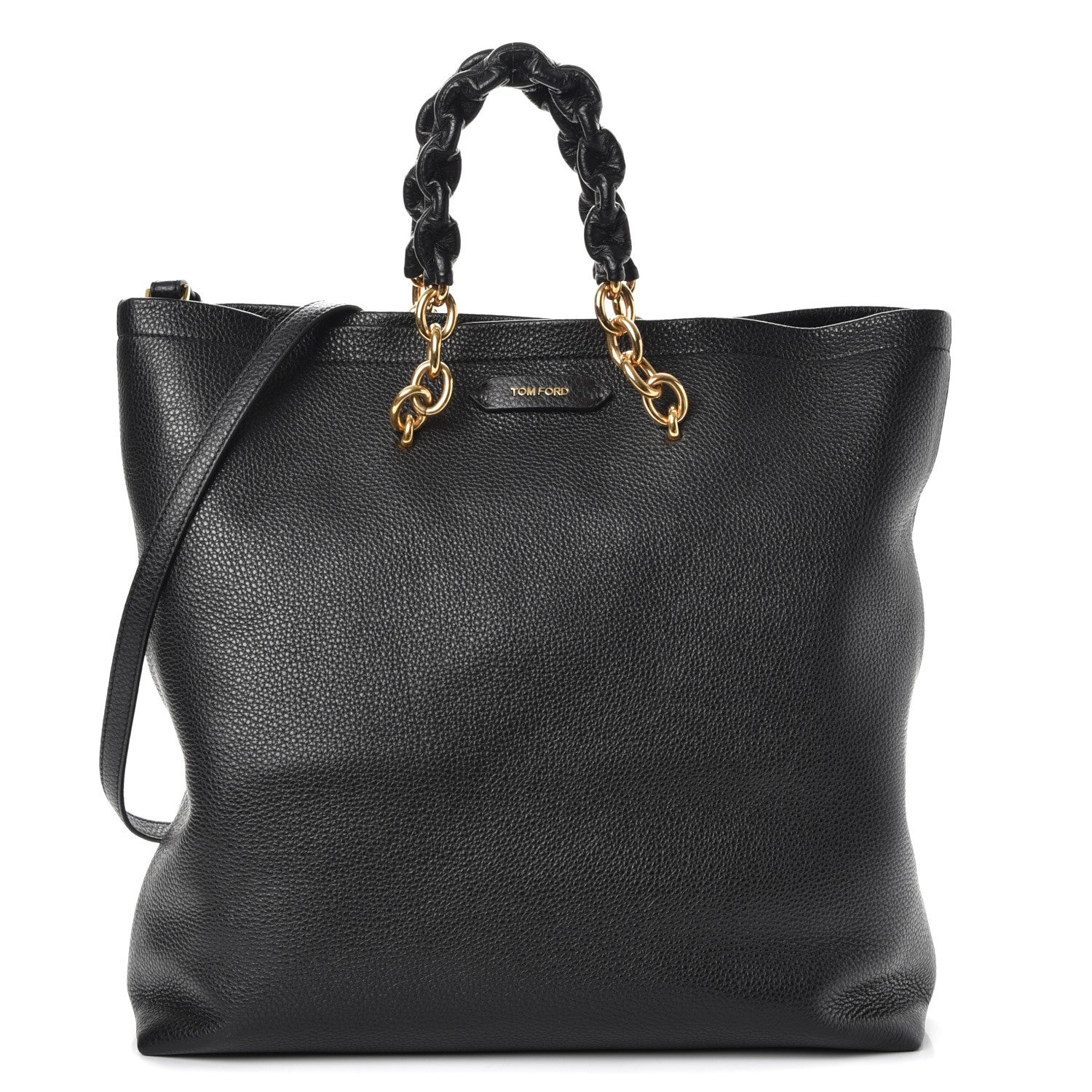 Tom Ford Grained Calfskin Large Carine Tote Black 1 of 6