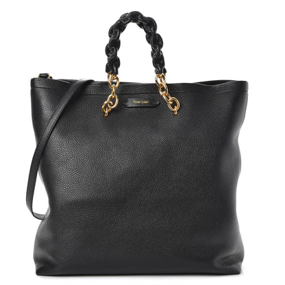 Tom Ford Grained Calfskin Large Carine Tote Black 1 of 6