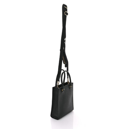 Prada Saffiano Lux Embossed Logo Mini Shoulder Bag Black 3 of 11