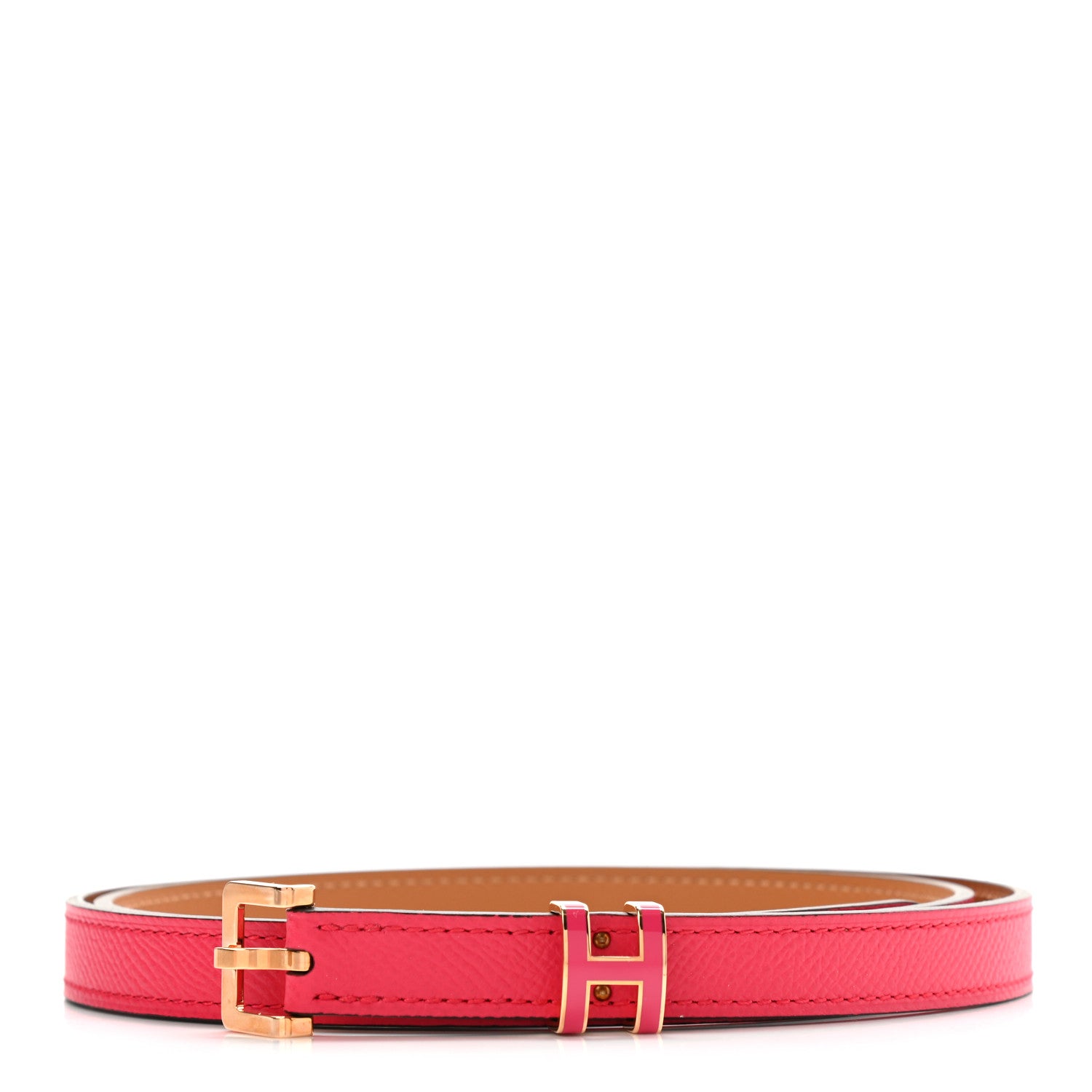 Hermes Epsom 15mm Pop H Belt 90 Rose Extreme 1 of 7