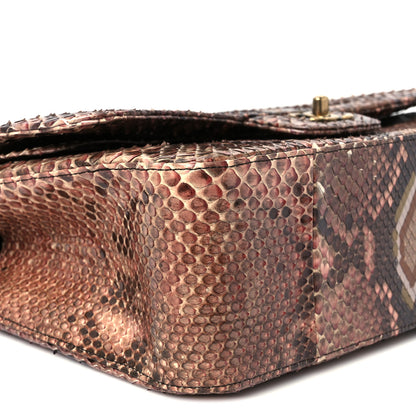 Chanel Snakeskin Jumbo Double Flap Brown Multicolor 10 of 11