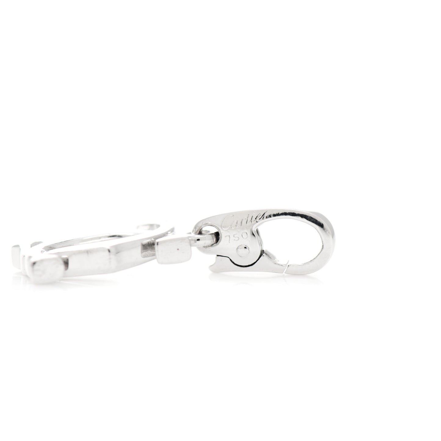 18K White Gold Logo Charm