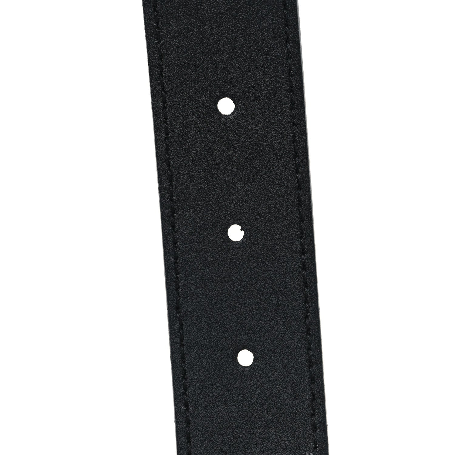 Gucci GG Supreme Monogram Plutone Calfskin Enamel Monochrome Double G 30mm Belt 75 30 Black Opaco Black 4 of 5