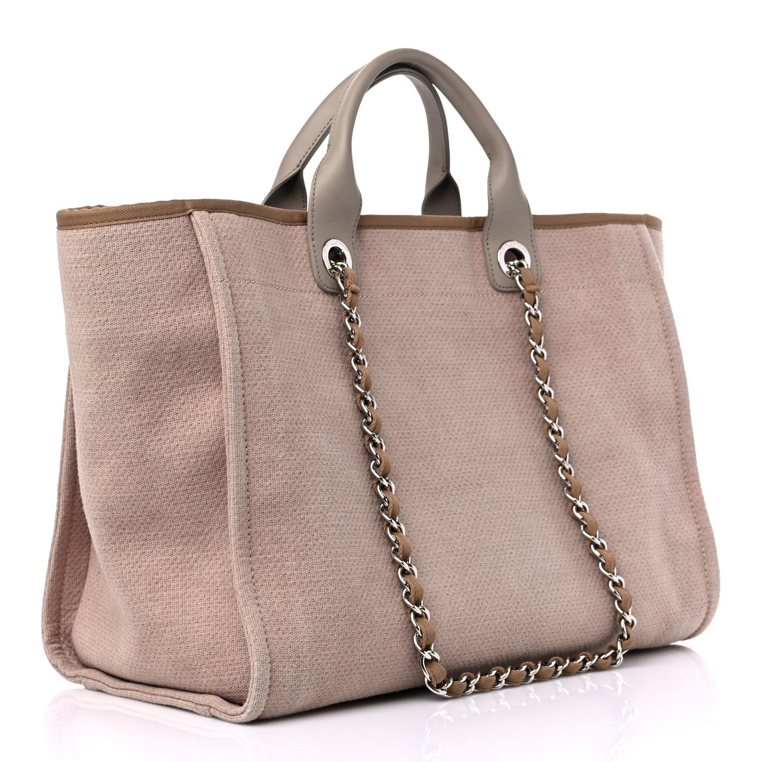 Chanel Canvas Medium Deauville Tote Ecru 3 of 10