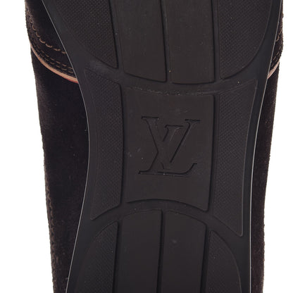 Louis Vuitton Suede Monogram Speeding Velcro Sneakers 8.5 9 of 13