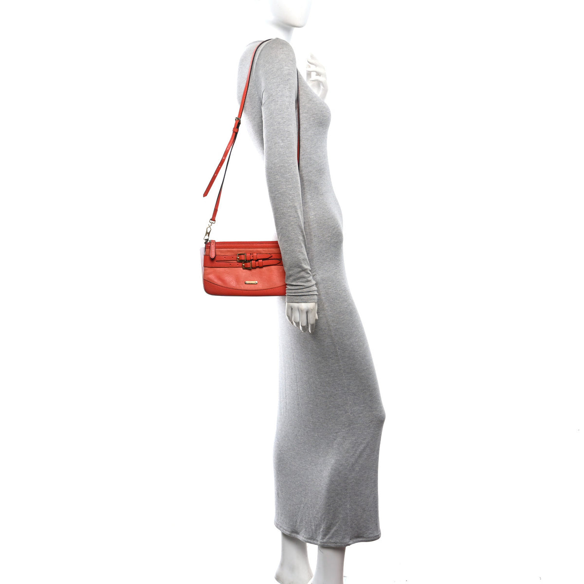 Burberry Bridle Calfskin Peyton Crossbody Orange 2 of 10