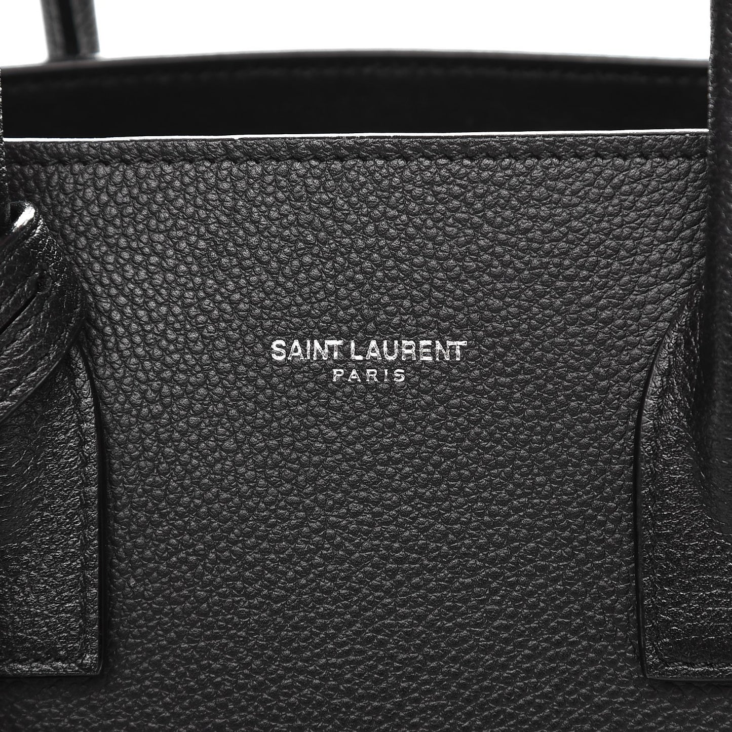 Grained Calfskin Baby Sac De Jour Black