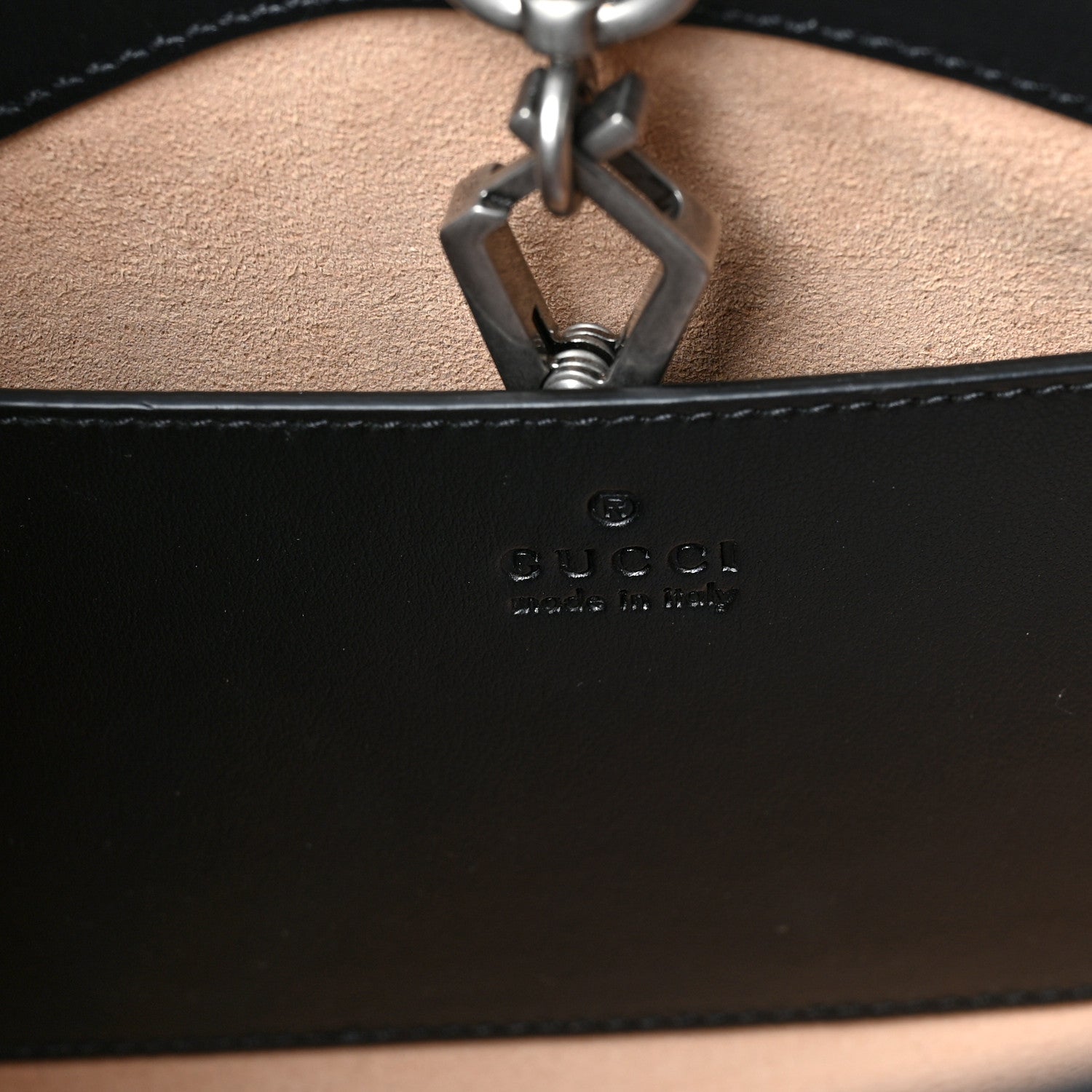 Gucci Calfskin Matelasse Aria Small GG Marmont Shoulder Tote Black 6 of 9