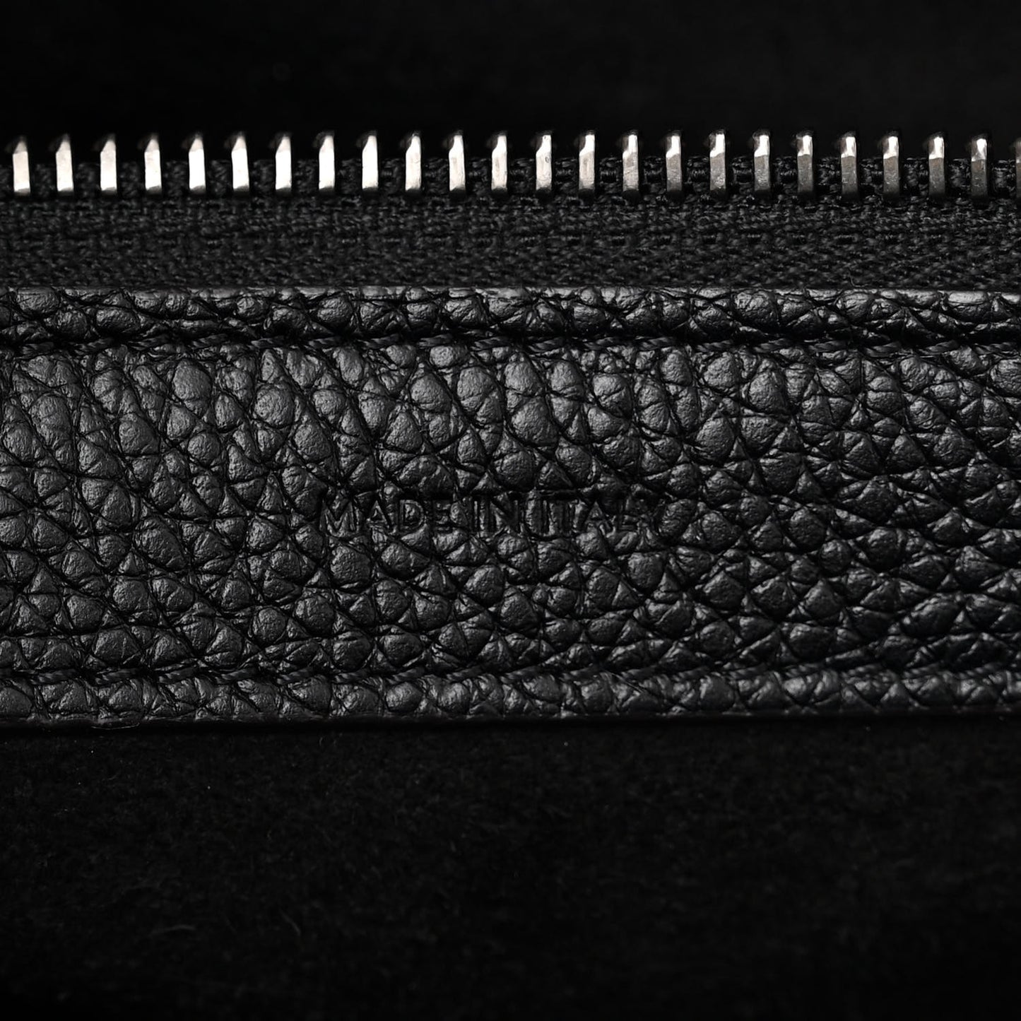 Drummed Calfskin Mini Luggage Black