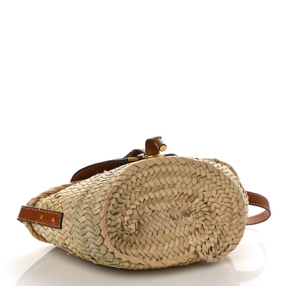 Chloe Raffia Calfskin Marcie Basket Tan 4 of 11