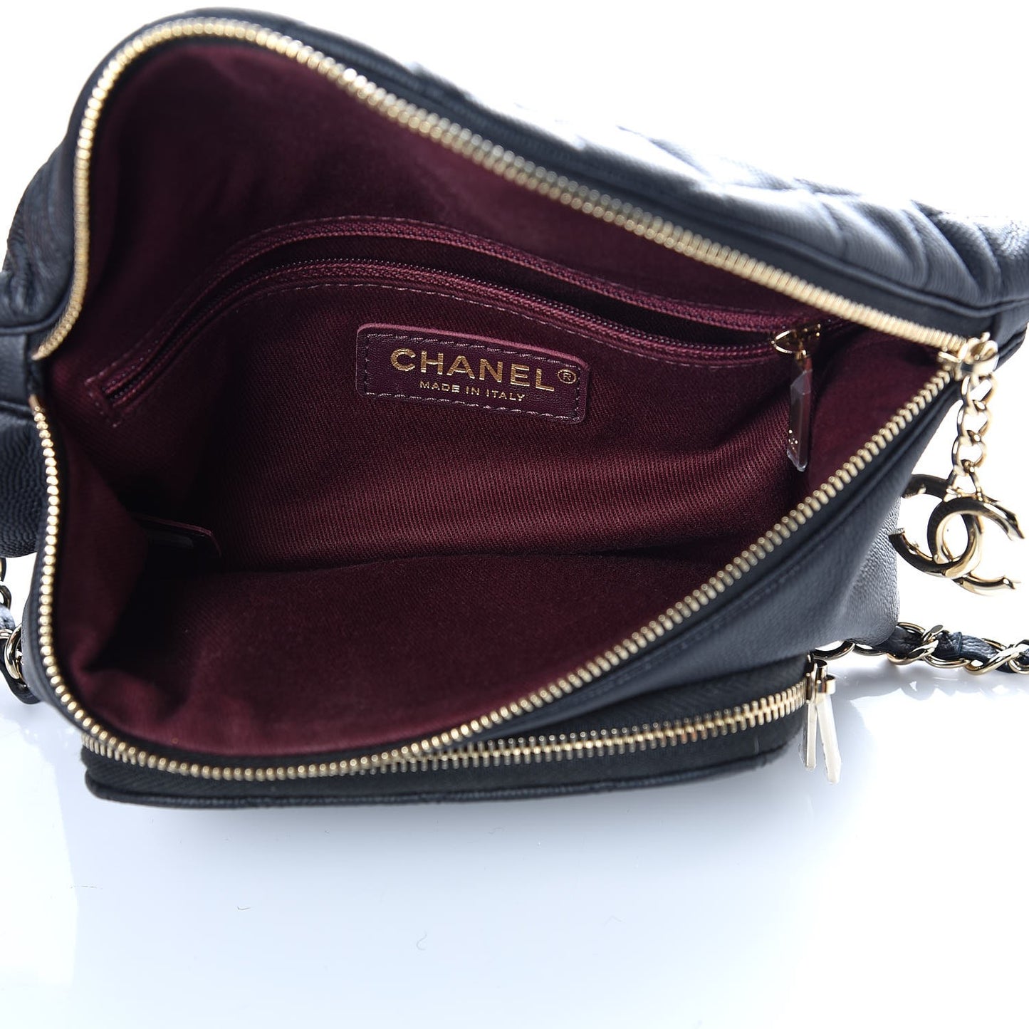 Caviar Quilted Business Affinity Waist Belt Bag Black