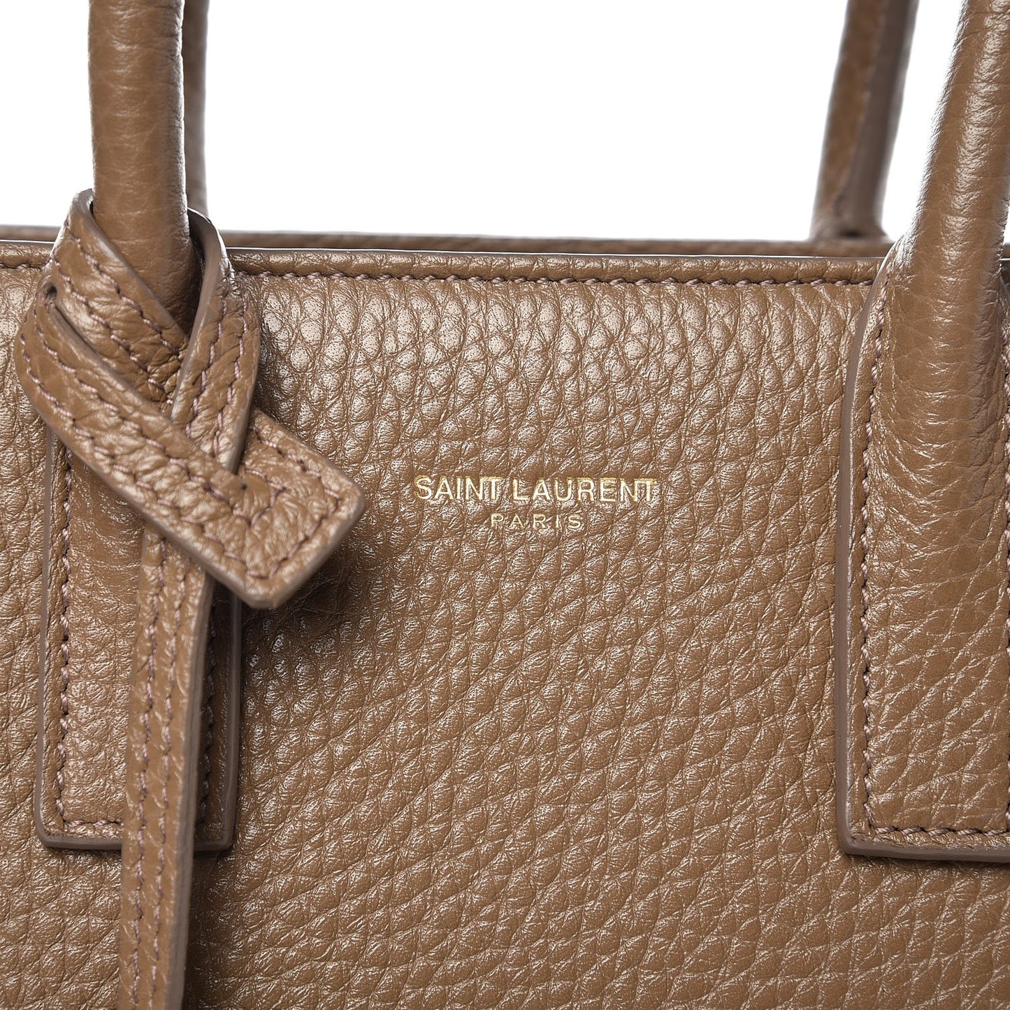 Grained Calfskin Nano Sac De Jour Poudre Taupe