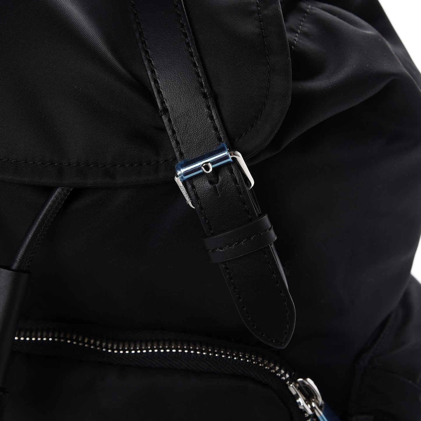 Nylon Logo Print Medium Rucksack Backpack Black