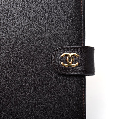 Chanel Goatskin Small Ring Agenda Planner Dark Brown 14 of 16
