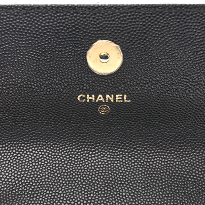 Chanel Caviar Quilted Enamel Coco Casino Flap Phone Holder With Chain Black 6 of 11