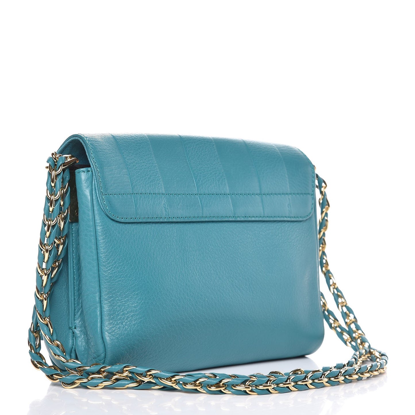 Vitello Pequin Embossed Small Claudia Shoulder Bag Jungle