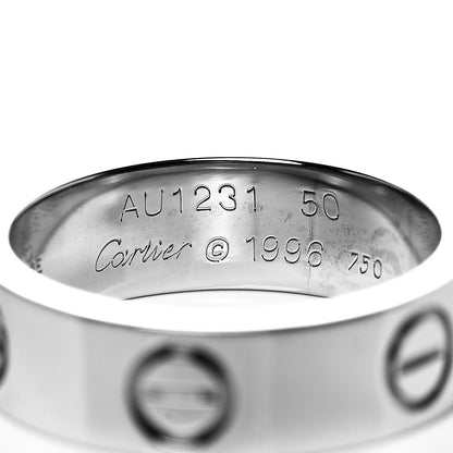 Cartier 18K White Gold 5.5mm LOVE Ring 50 5.25 4 of 4