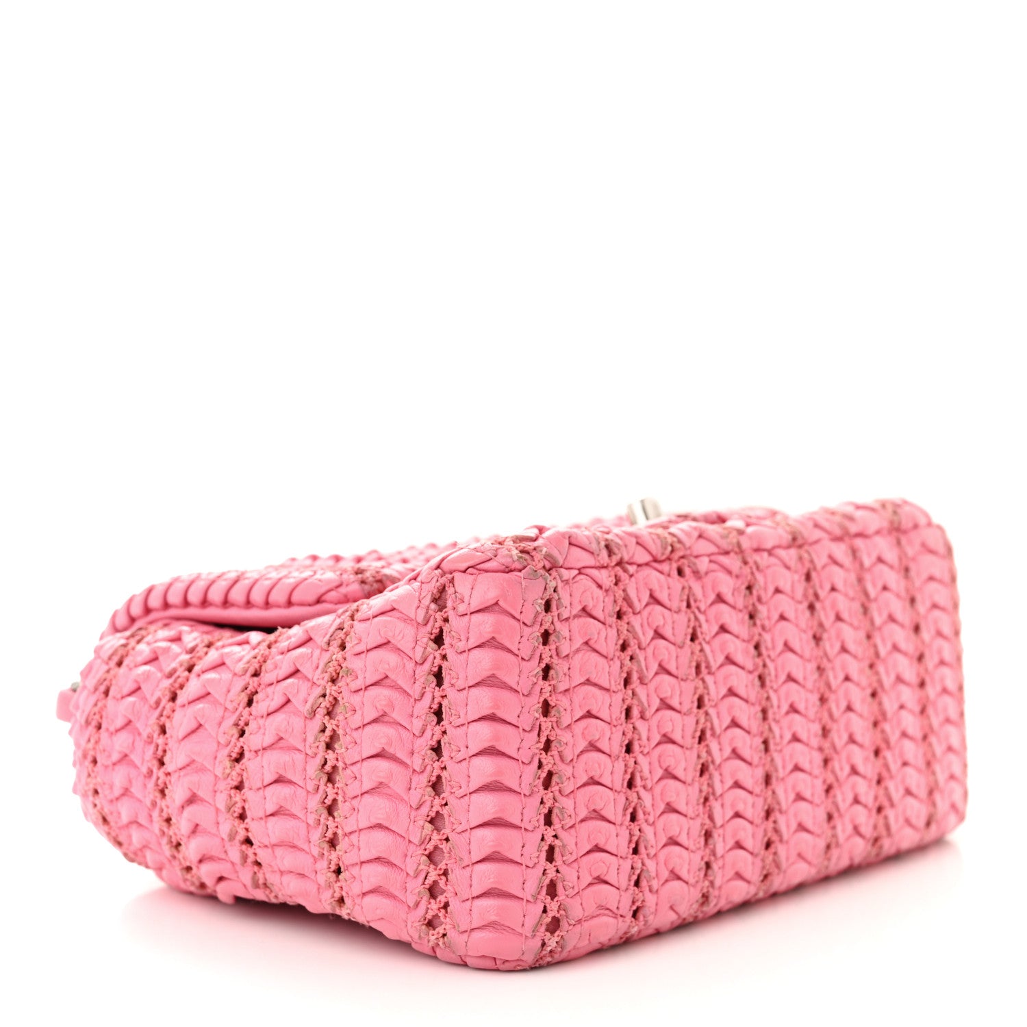 Chanel Lambskin Crochet Embroidered Mini Flap Pink 4 of 10