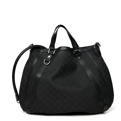 Gucci Monogram Medium Abbey Convertible Tote Black 1 of 15