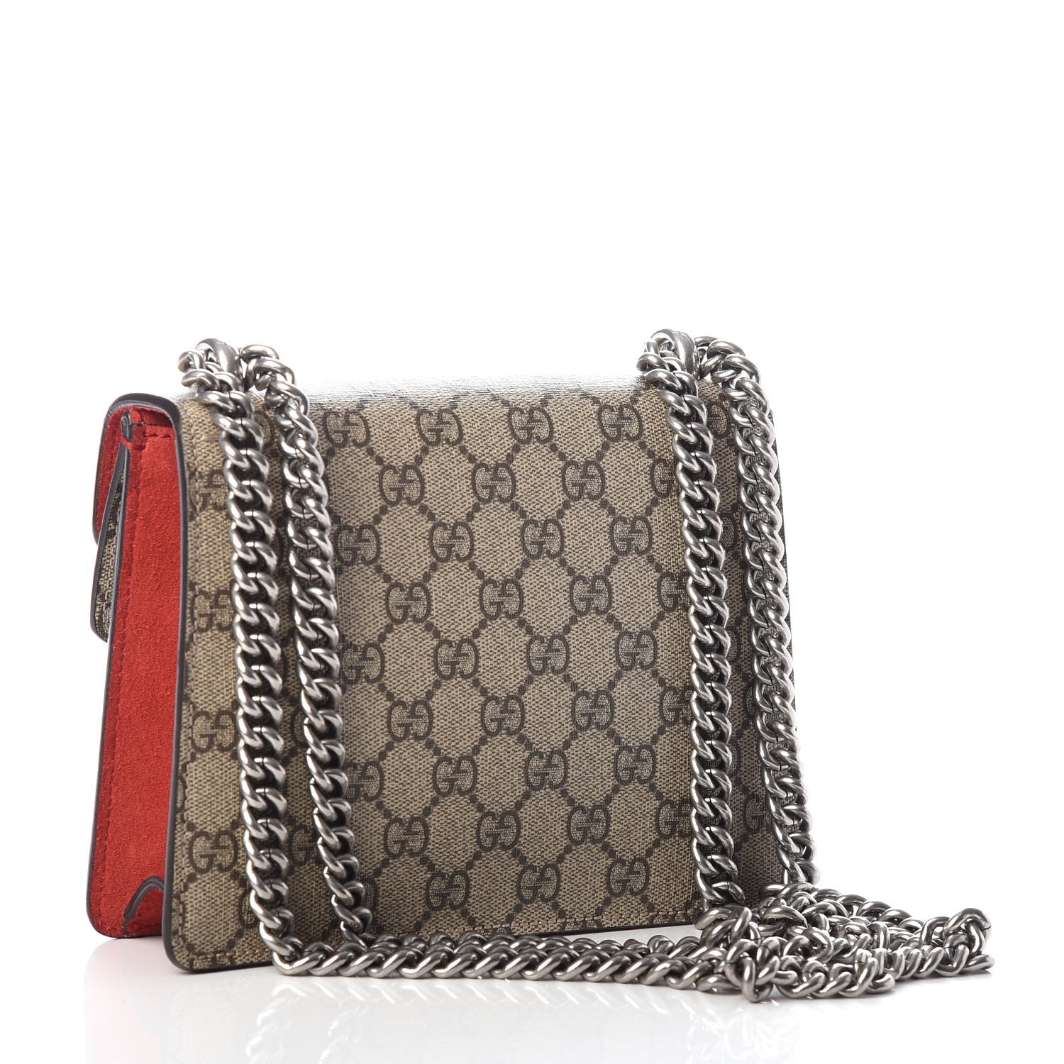 Gucci GG Supreme Monogram Mini Dionysus Shoulder Bag Hibiscus Red 3 of 15