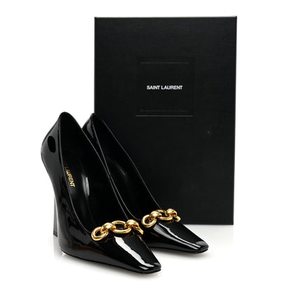 Saint Laurent Patent Calfskin Silvana 110mm Pumps 38 Black 8 of 8
