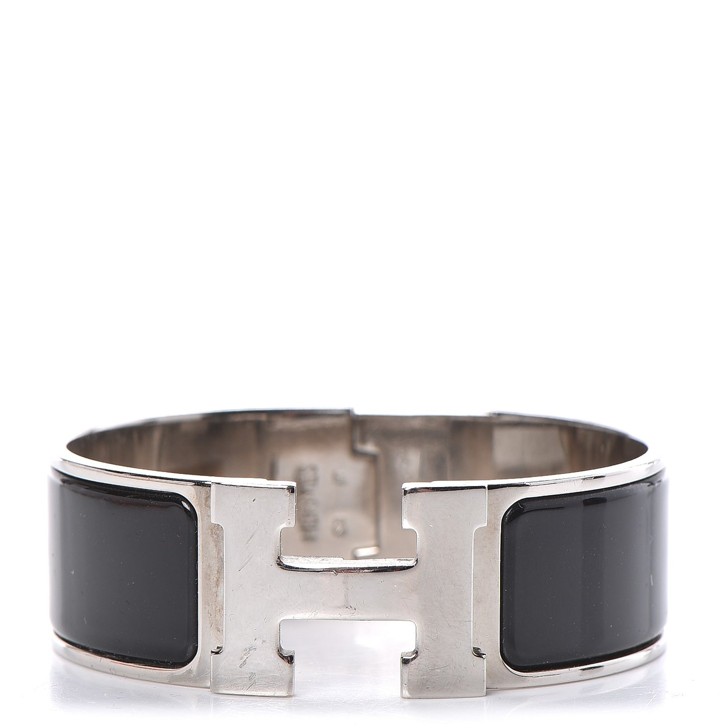 Enamel Wide Clic Clac H Bracelet PM Black