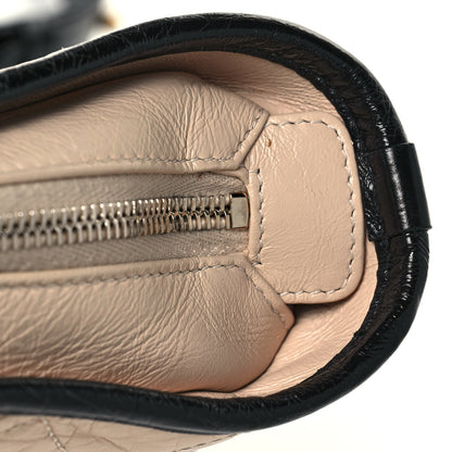 Chanel Aged Calfskin Quilted Small Gabrielle Hobo Beige Black 12 of 16