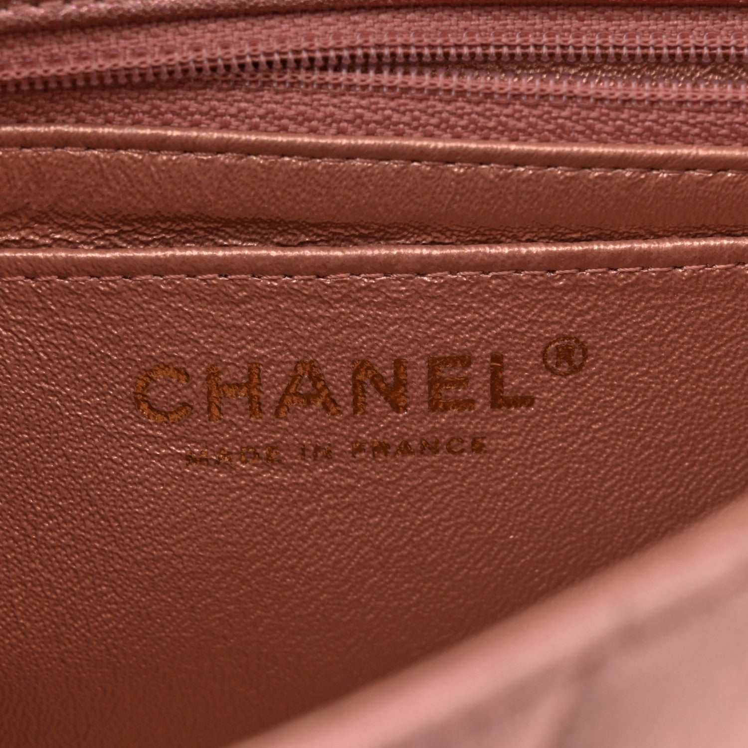 Chanel Metallic Lambskin Quilted Ombre Mini Square Flap Pink 6 of 11