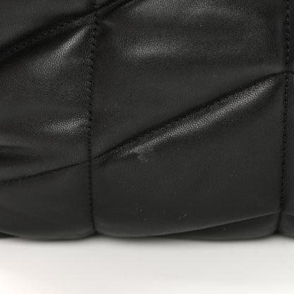 Saint Laurent Lambskin Quilted Small Loulou Puffer Monogram Chain Satchel Black 16 of 17