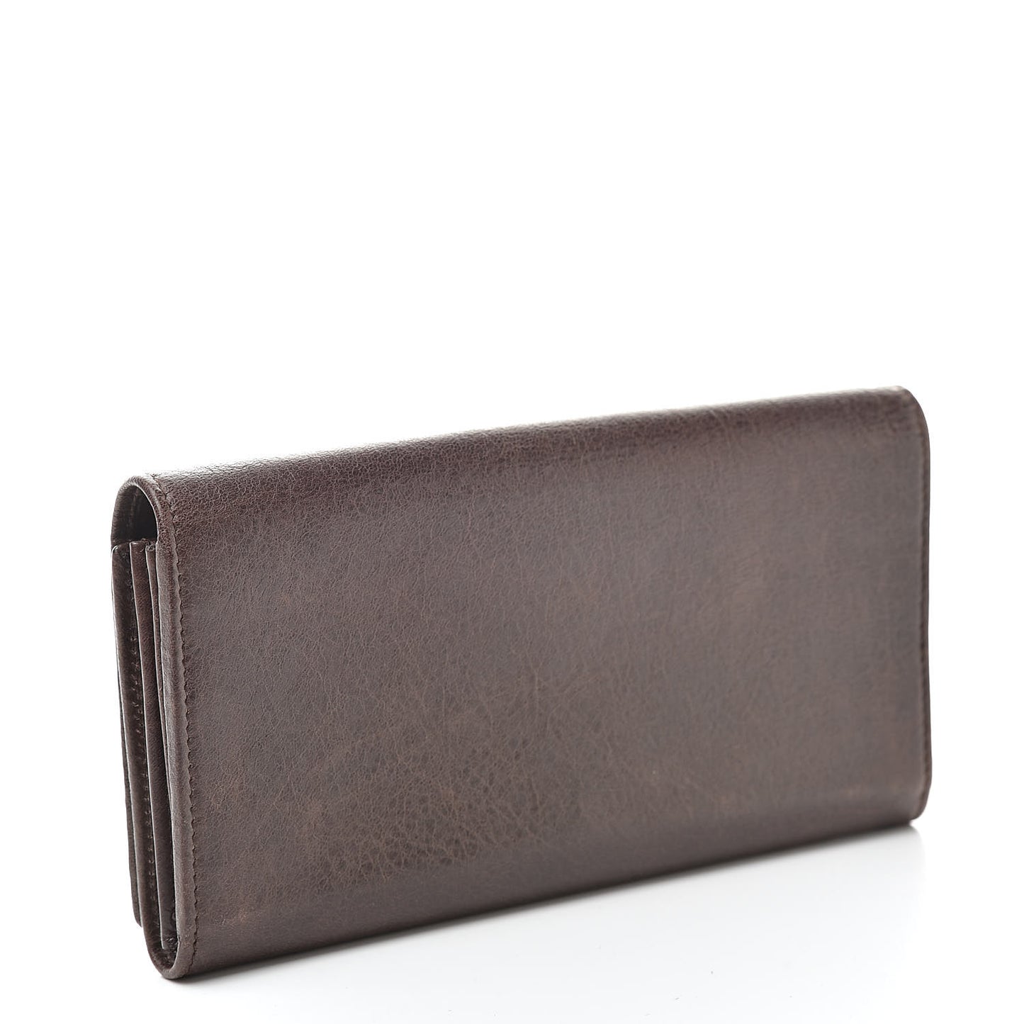 Agneau Giant 12 Gold Hardware Money Wallet Cigare Fonce