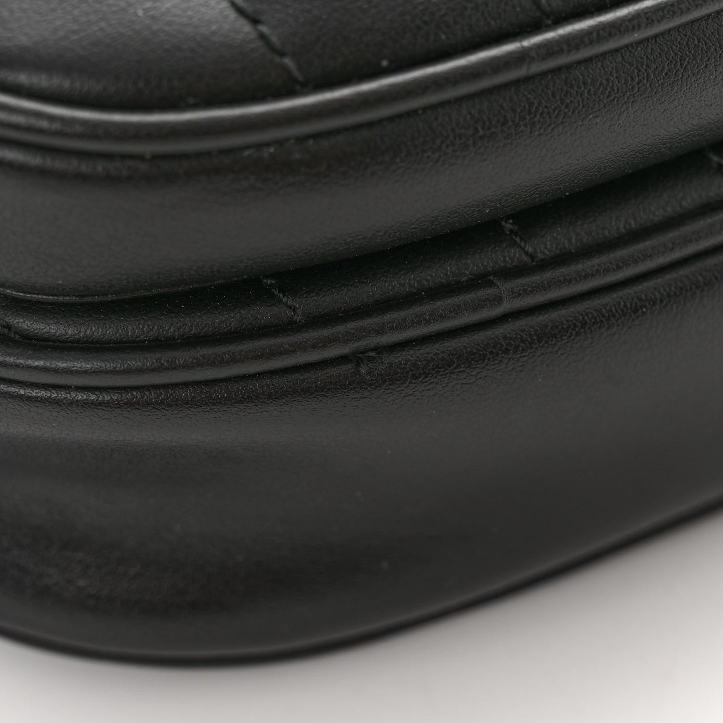 Calfskin Matelasse Diagonal Mini Interlocking G Heart Shoulder Bag Black