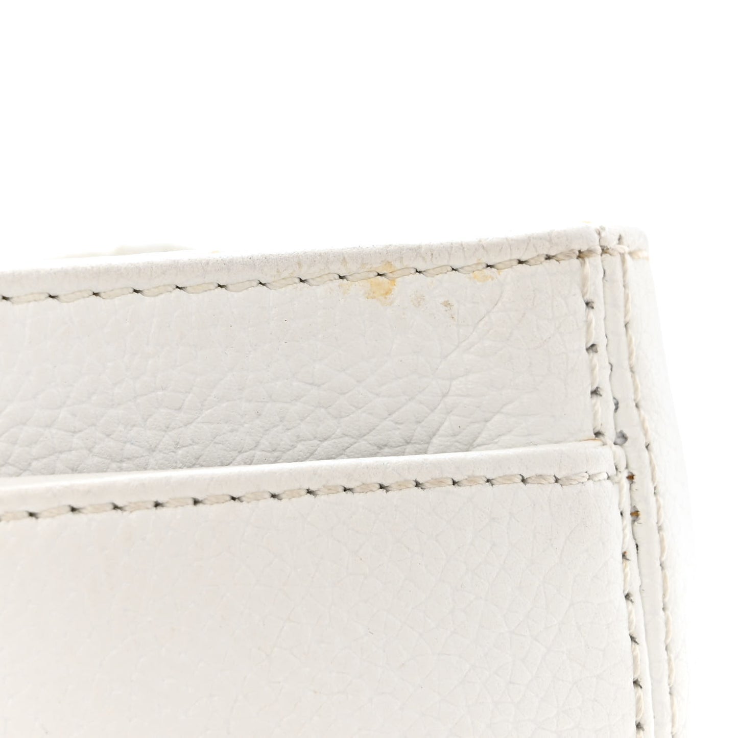 Calfskin Cerf Executive Shopper Tote White