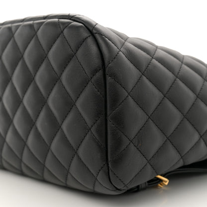 Chanel Lambskin Quilted Large Urban Spirit Backpack Black 10 of 10