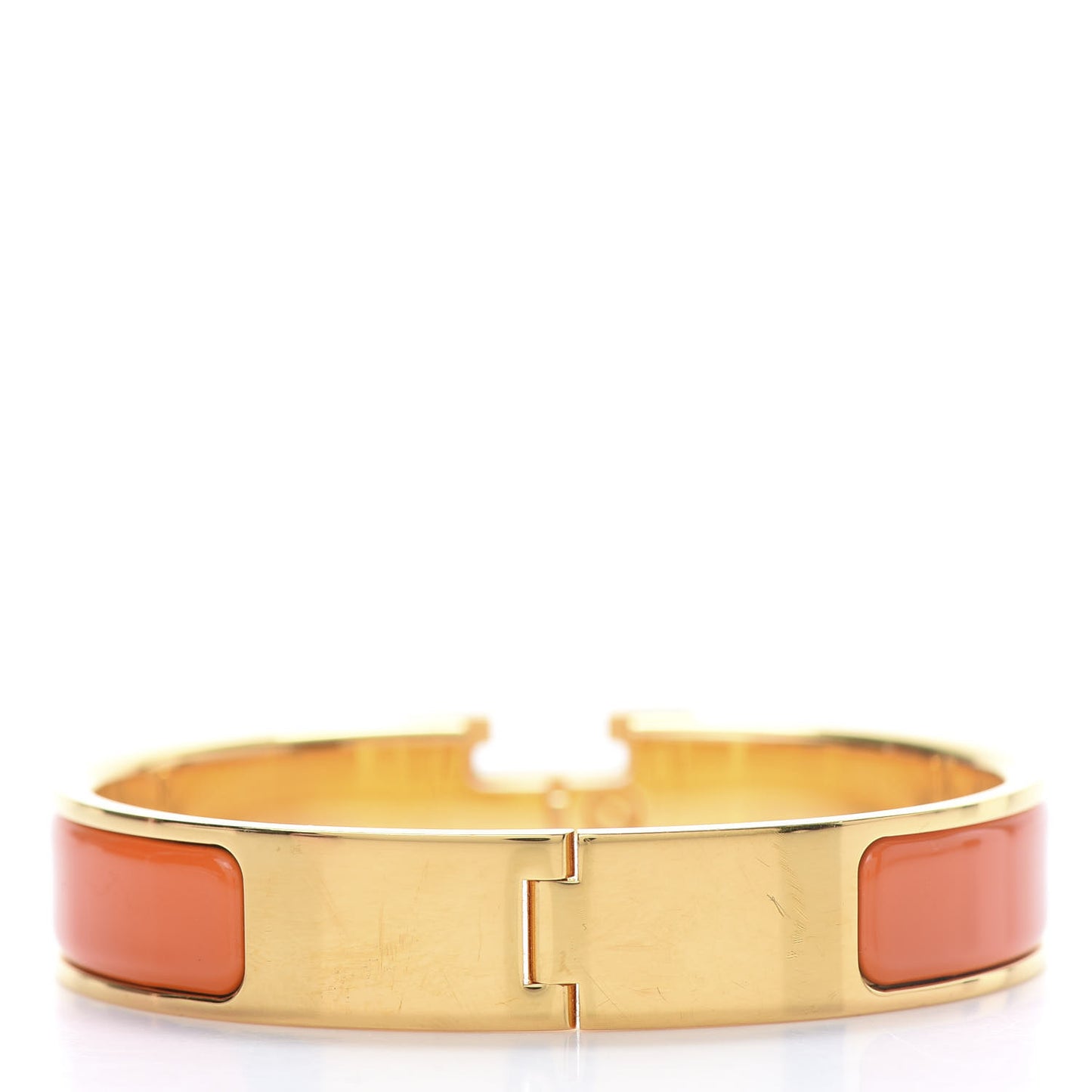 Enamel Narrow Clic Clac H Bracelet PM Orange